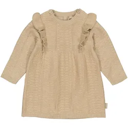Levv Strickkleid langarm Rüschen, beige, 80