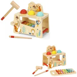 Tooky Toy Musikspielzeug 2 in 1 Xylophon