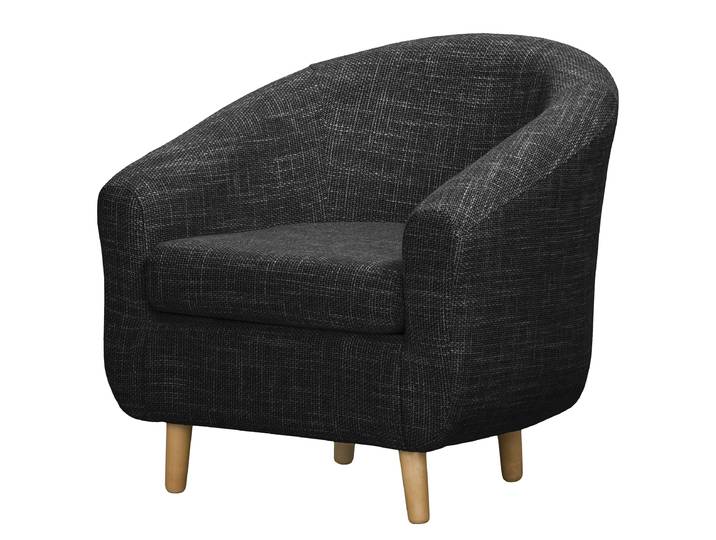 Sessel Blau Webstoff Krupa 74 x 74 x 70cm