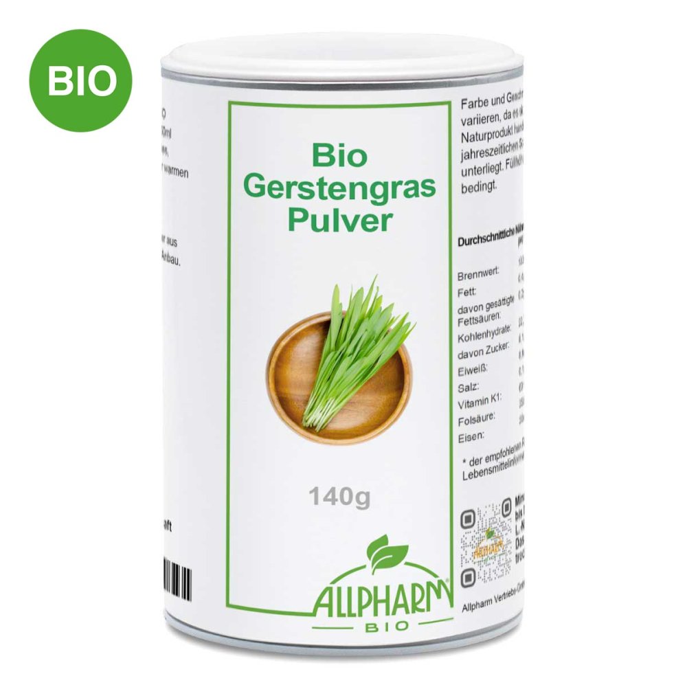 ALLPHARM Vertriebs GmbH Bio Gerstengras Pulver Allpharm 19510146