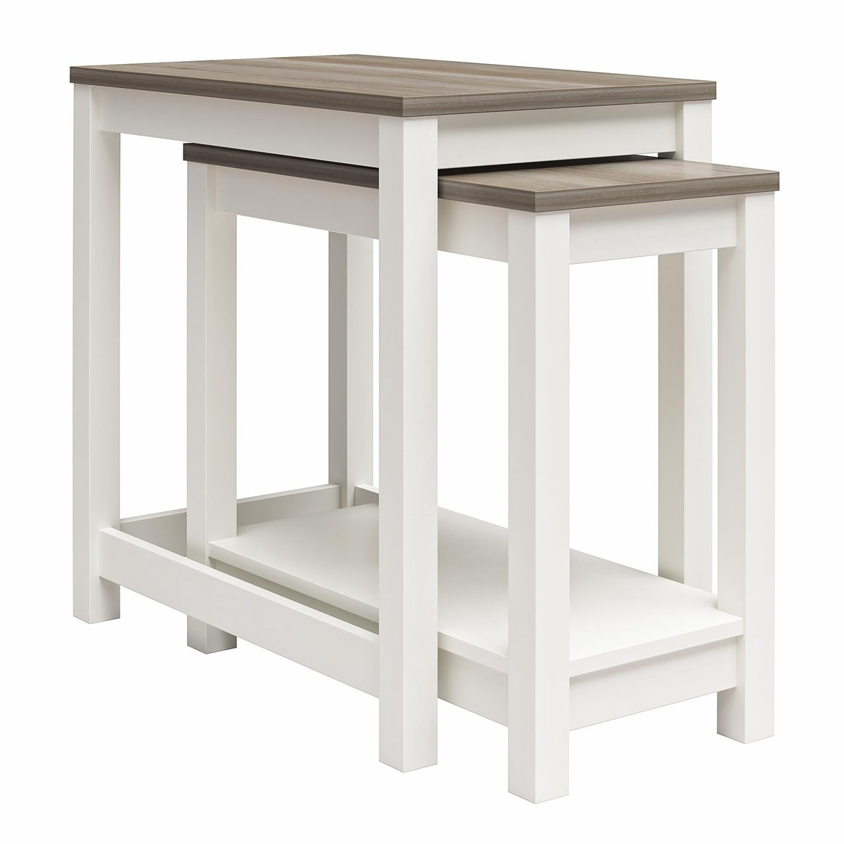 Notio Living Chapel-Hill Nesting Tables - Wit Eikenlook
