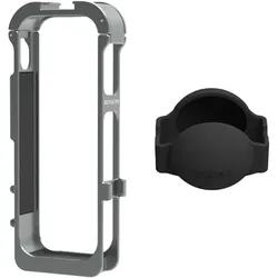 Sunnylife metal magnetic frame with silicone lens cover for Insta360 X5, Action Cam Zubehör, Schwarz