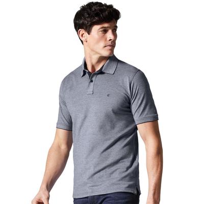 Poloshirt CASAMODA "CASAMODA Polo-Shirt uni", Herren, Gr. S, blau (weißblau), 95% Baumwolle, 5% Elasthan, Shirts