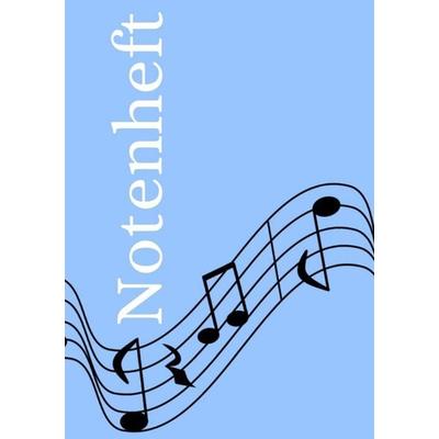 Notenheft: DIN A5 Notenlinienheft | 100 Seiten mit 12 Notenzeilen / Systeme pro Blatt | Papier 90g/m² | Musikheft mit Notenlinien -