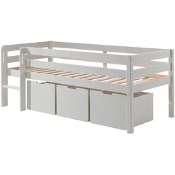 KOJENBETT Karolina 208x83x105 aus Massivholz in Weiß