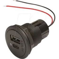 BST 67341000 - Caravan - Steckdose, USB-C/A, 12/24V, 3,6A/5V, schwarz