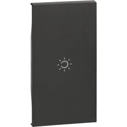 Legrand KG01M2A LivingNow 2-modulige Tastenabdeckung mit Symbol ”Licht” in der Farbe Black