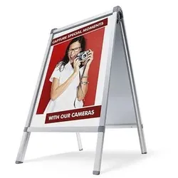 Showdown Displays Kundenstopper »Prime« A1 Innenbereich silber, 65.2x110x76 cm
