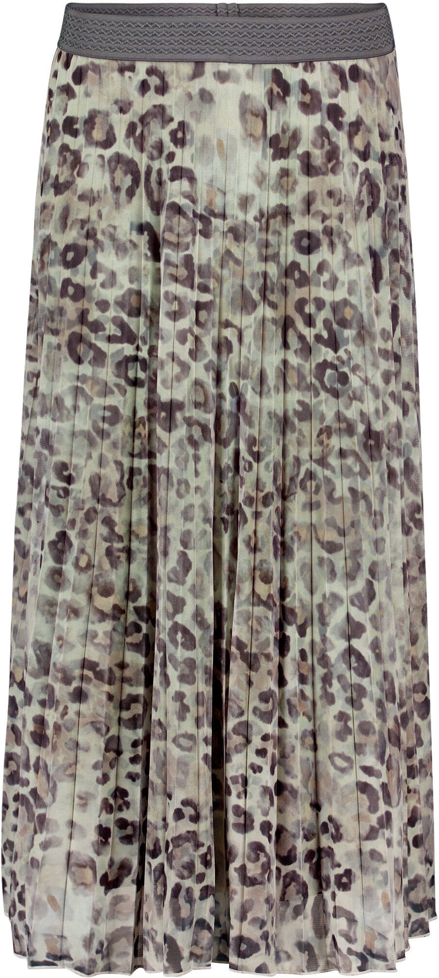 Plisseerock BETTY BARCLAY "Plisseerock mit Gummizug", Damen, Gr. 36, grau (grau, beige), Röcke Plisseerock