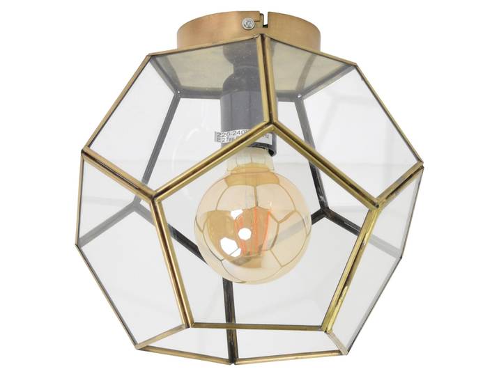 Deckenleuchte Geo Ø20 x 20 Messing antik