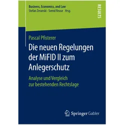 Die neuen Regelungen der MiFID II zum Anlegerschutz, Fachbücher von Pascal Pfisterer