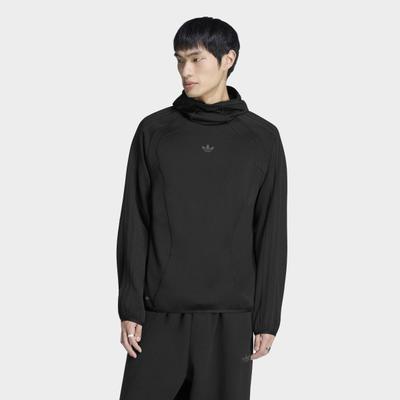 Kapuzensweatshirt ADIDAS ORIGINALS "TEAMGEIST 26 CUTLINE BALAKLAVA HOODIE", Herren, Gr. XL, schwarz, Obermaterial: 100% Polyester, Rundhals, angesetztes Bündchen, Sweatshirts