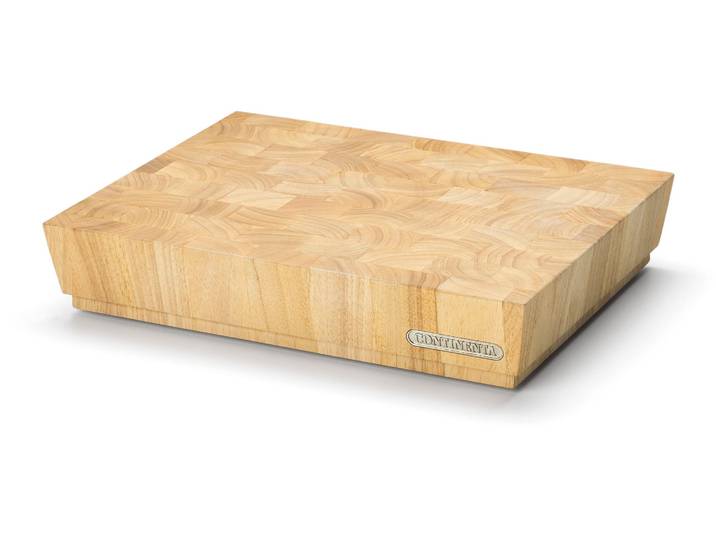 Schneidebrett CONTINENTA, braun (holzfarben), B:30cm H:7,5cm L:40cm, Massivholz, Schneidebretter, Schneidebrett, Hackbrett, Stirnholz 40x30x7,5cm