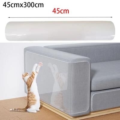 Uplift Treasures Transparent Self Adhesive Cat Furniture Protector For Sofas And Walls 17.7 118.1 In
