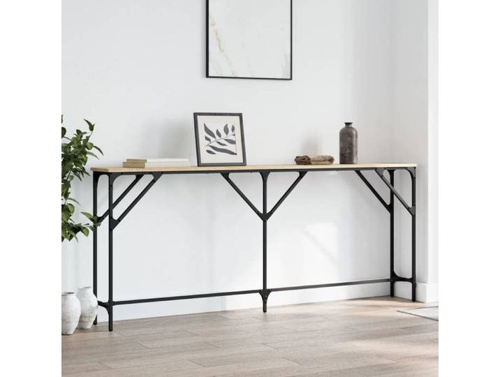 Table console chêne sonoma 180x23x75 cm bois d'ingénierie 837768