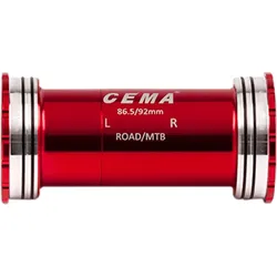 CEMA Innenlager BB86-BB92 für SRAM GXP W: 86,5/92 x ID: 41 mm Keramik - rot, Interlock