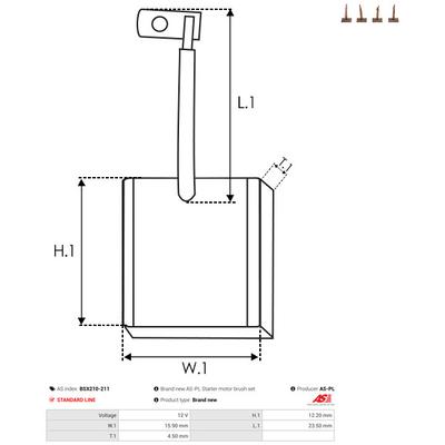 AS-PL Kohlebürste, Starter BSX210-211
