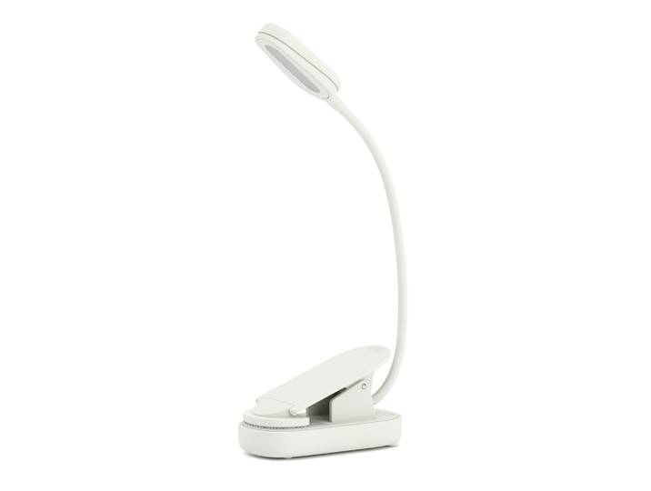 LED Klemmleuchte Leselampe mit Akku weiss