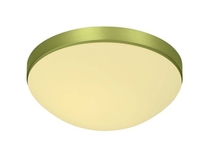 Bankamp Designer-Deckenlampe Basic Messingfarben lackiert / Glas opal weiss Eisen/Glas