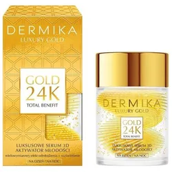 Dermika, Gesichtsserum, Luxury Gold 24K Youth Activator Luxury 3D Day & Night Serum 60G (60 ml)