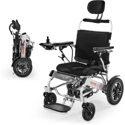VEVOR Rollstuhl Elektrisch Faltbar, 21 km Reichweite, medizinischer Roller bis 136 kg, Elektrorollstuhl mit verstellbarer Rückenlehne, tragbarer 53-cm-Sitz, E-Rollstuhl für Senioren & Behinderte