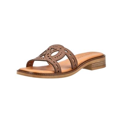 Pantolette EVERYBODY "Everybody Pantoletten Leder", Damen, Gr. 39, braun (cuoio), Leder, Schuhe Pantolette