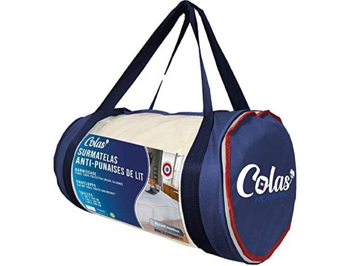 Colas Normand Greenfirst Matratzenauflage mit Anti-Bett, 160 x 200 cm, langanhaltend, pflanzlich inspiriert, weich, komfortabel, resistent, französisch, weiß