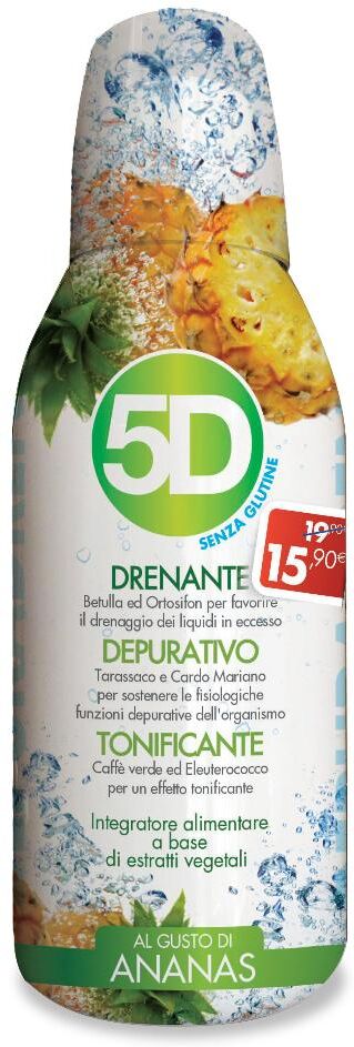 CANTASSIUM BENESSERE 1968 Srl 5D Sleever Ananas 500ml - Integratore Nutrizionale all'Ananas per il Tuo Benessere