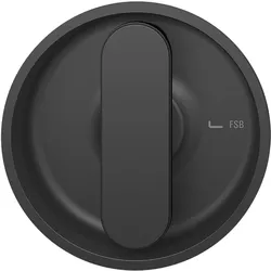 FSB, Möbelgriff, Schiebetürmuschel 42 4264 rund, Aluminium schwarz matt