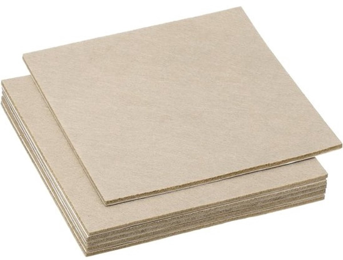 Zelfklevend beige vilt plakvilt voor het beschermen van meubels, 30 x 30 cm