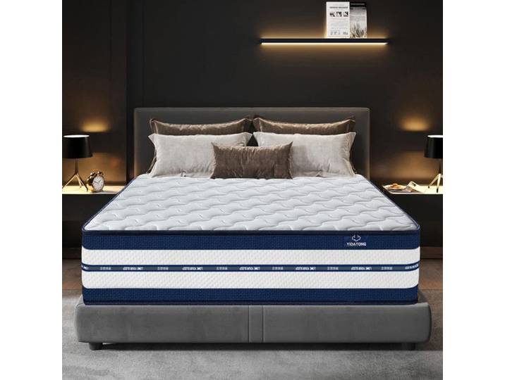 Matelas 140x200 cm - Ressorts Ensachés - Mousse Haute Résilience - Hypoallergénique - Très Ferme