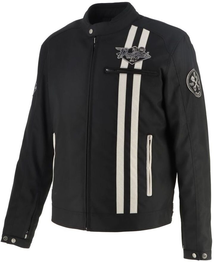 Blouson Moto Helstons VON DUTCH SPEED RACER Noir/Beige