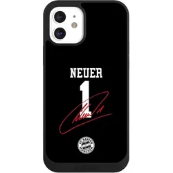 Nivocase Handyhülle für Apple iPhone 12 Hülle NIVOpure Case Schwarz FC Bayern München FCB Manuel Neuer (Apple iPhone 12), Smartphone Hülle, Schwarz