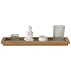 Boltze Tablett Laros 5-teilig, 40 x 11 x 11 cm, natur, weiß