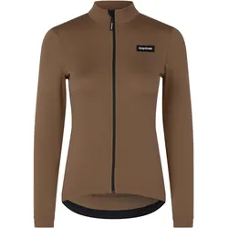 GripGrab, Damen, Velotrikot, Women's EXPLR Merinotech Thermal Long Sleeve Jersey (XS), Braun