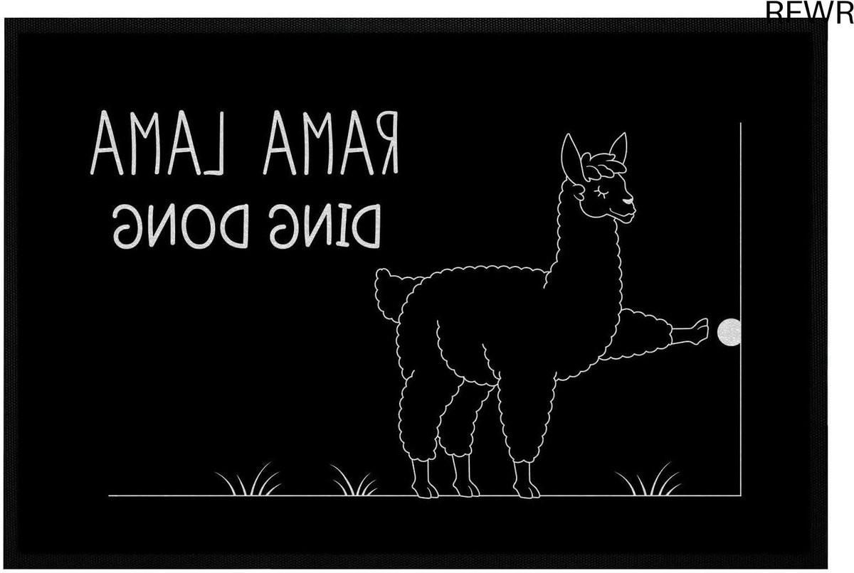 RFWR Grappige deurmat Rama Lama Ding Dong - Antislip & Wasbaar - 60 x 40 cm