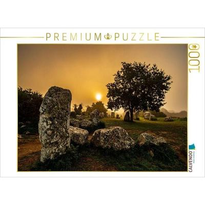 CALVENDO Puzzle Erleben Sie die mystische Pracht der Menhire bei den Alignements de Kerzerho in Erdeven! | 1000 Teile Lege-Größe 64x48cm Foto-Puzzle