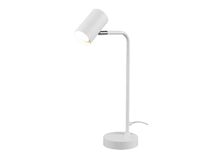 TRIO\, Lampe de table\, Marley 1xGU10\, max.5\,0 W Corps: Métal\, blanc mat L:12\,0cm\, H:45\,0cm\, P:25\,0cm Interrupteur\,IP20\,Sans illuminant