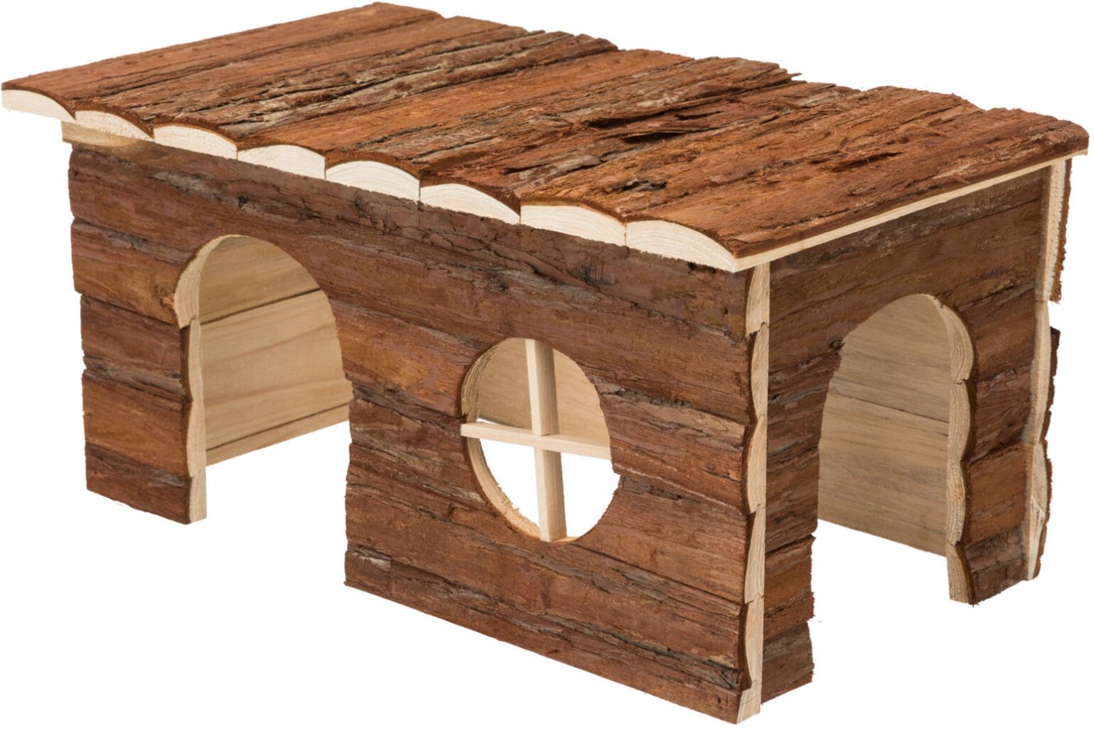 TRIXIE Haus Jerrik, Zwergkaninchen, Rindenholz, 40 x 20 x 23 cm