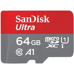 Sandisk Ultra (64 GB, microSDXC, UHS-I), Speicherkarte, Schwarz