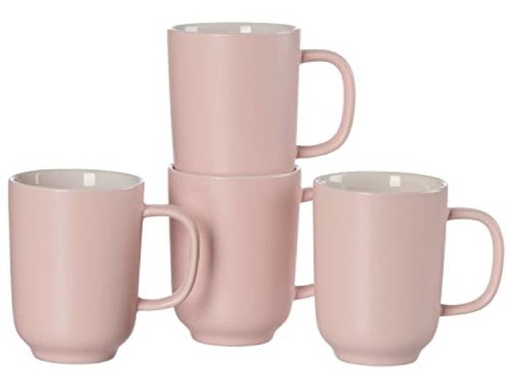 Ritzenhoff & Breker Kaffeebecher-Set Jasper, 4 Stück (1er Pack), Rosa, 285 ml