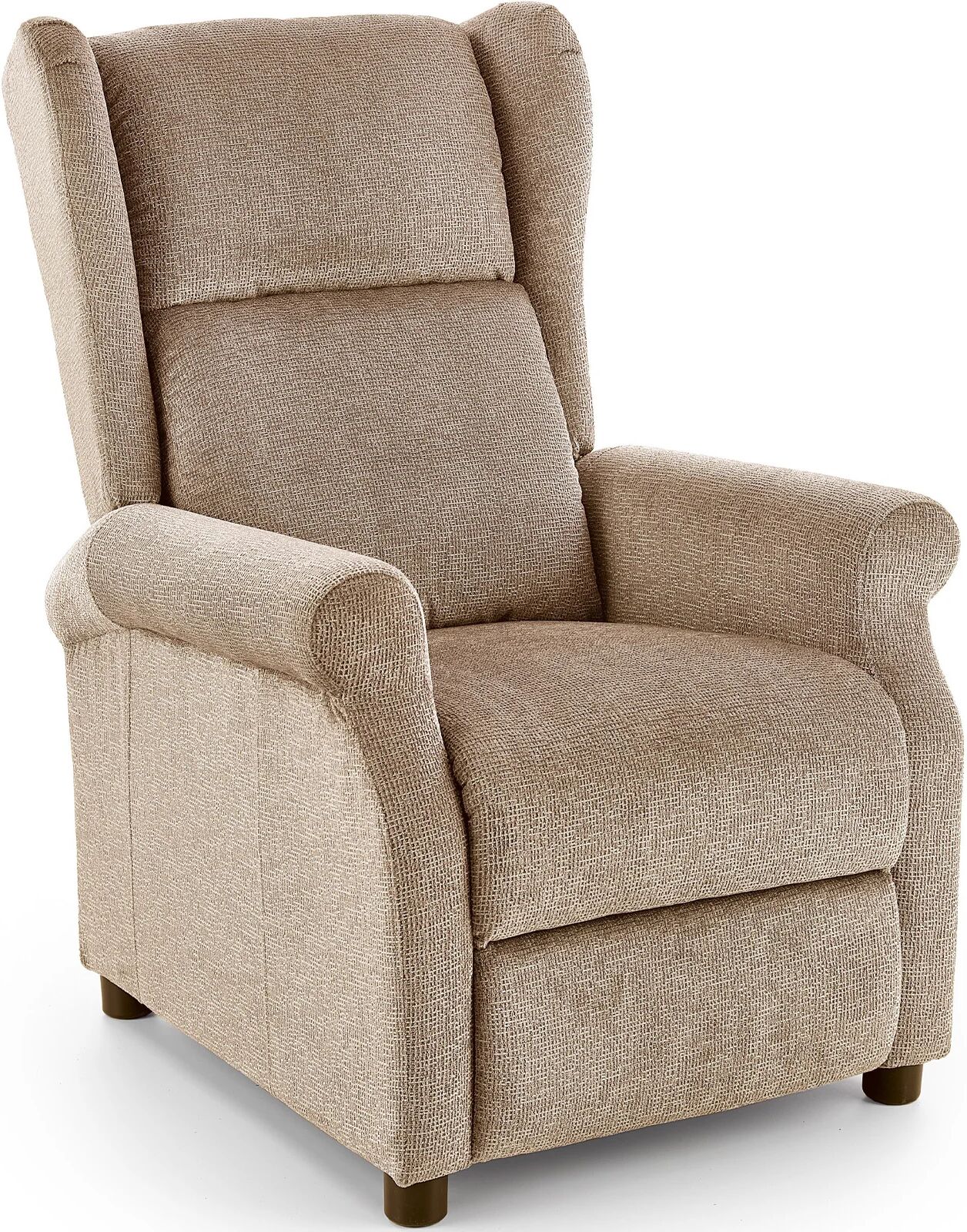 garneroarredamenti Poltrona reclinabile imbottita in tessuto beige Cassiopea