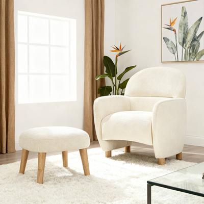 Ostweer Sofa Chair Leisure Chair with Removable Ottoman, Side Chair Club Chair Upholstered Chair Office Chair