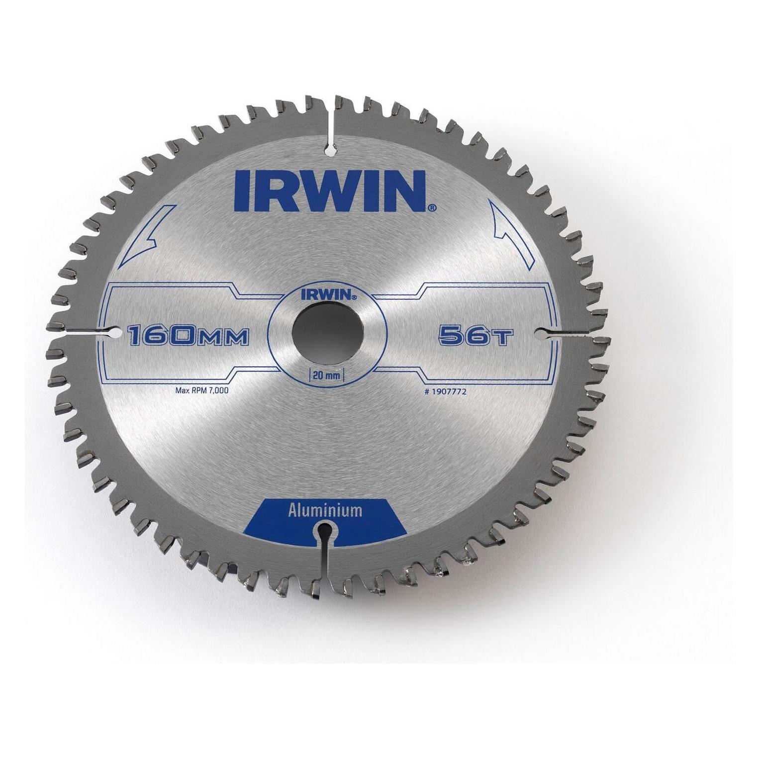 Irwin IRW1907772 Kreissägeblatt, Aluminium, 56 Zähne, 16 x 2 cm (1907772)