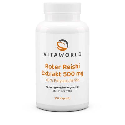 Roter Reishi Extrakt 500 mg 40% Polysacchar.Kaps. 100 St Kapseln