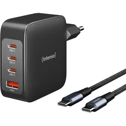 Intenso 140W USB-A, 3x USB-C Ladegerät inkl. Kabel, schwarz