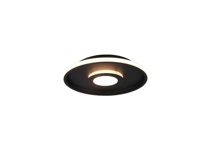 LED-Deckenleuchte Bad IP44 Schwarz Ø 40 cm 3-Fach dimmbar