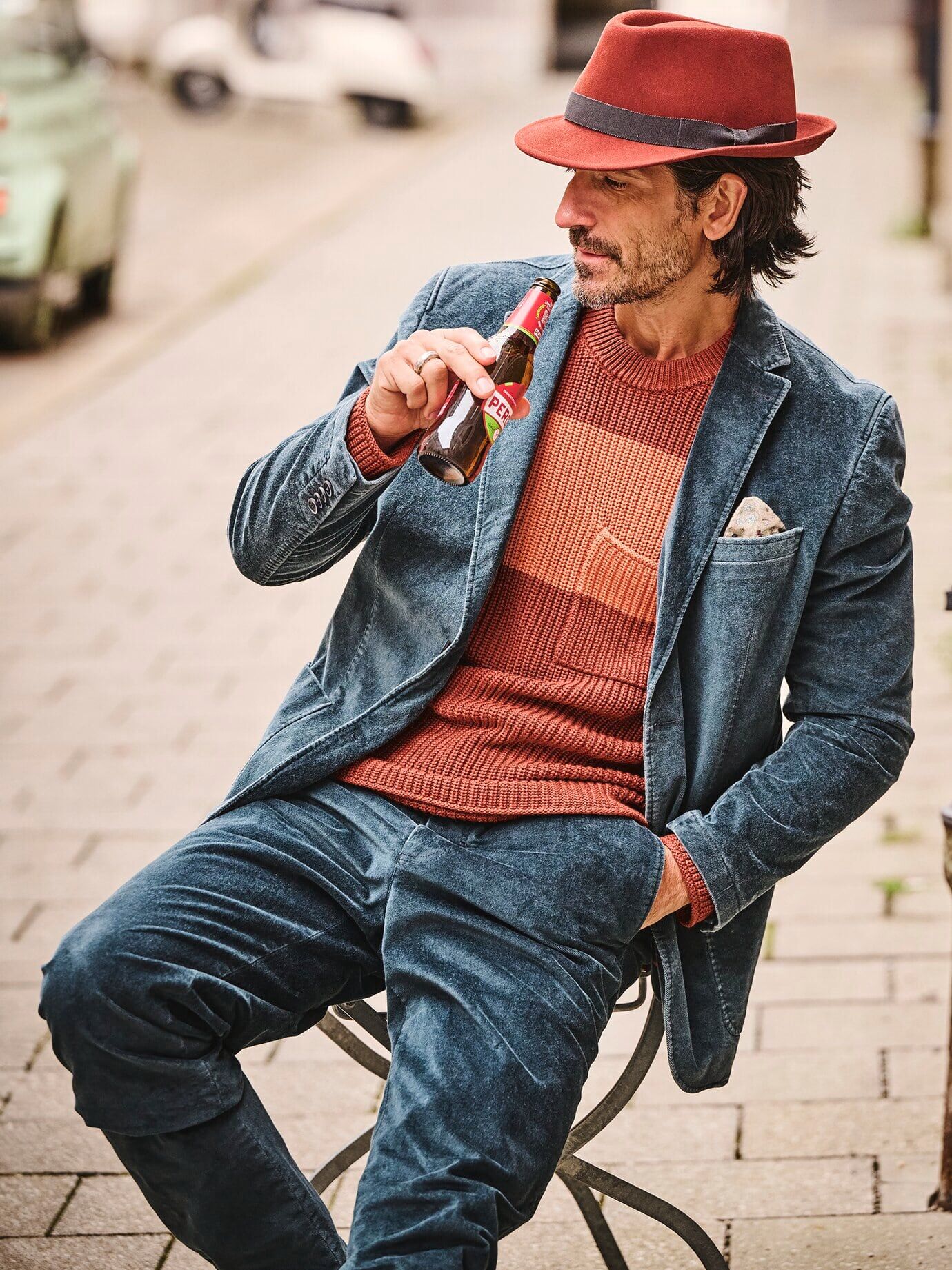Mey & Edlich Pullover Contrasto Orange 48