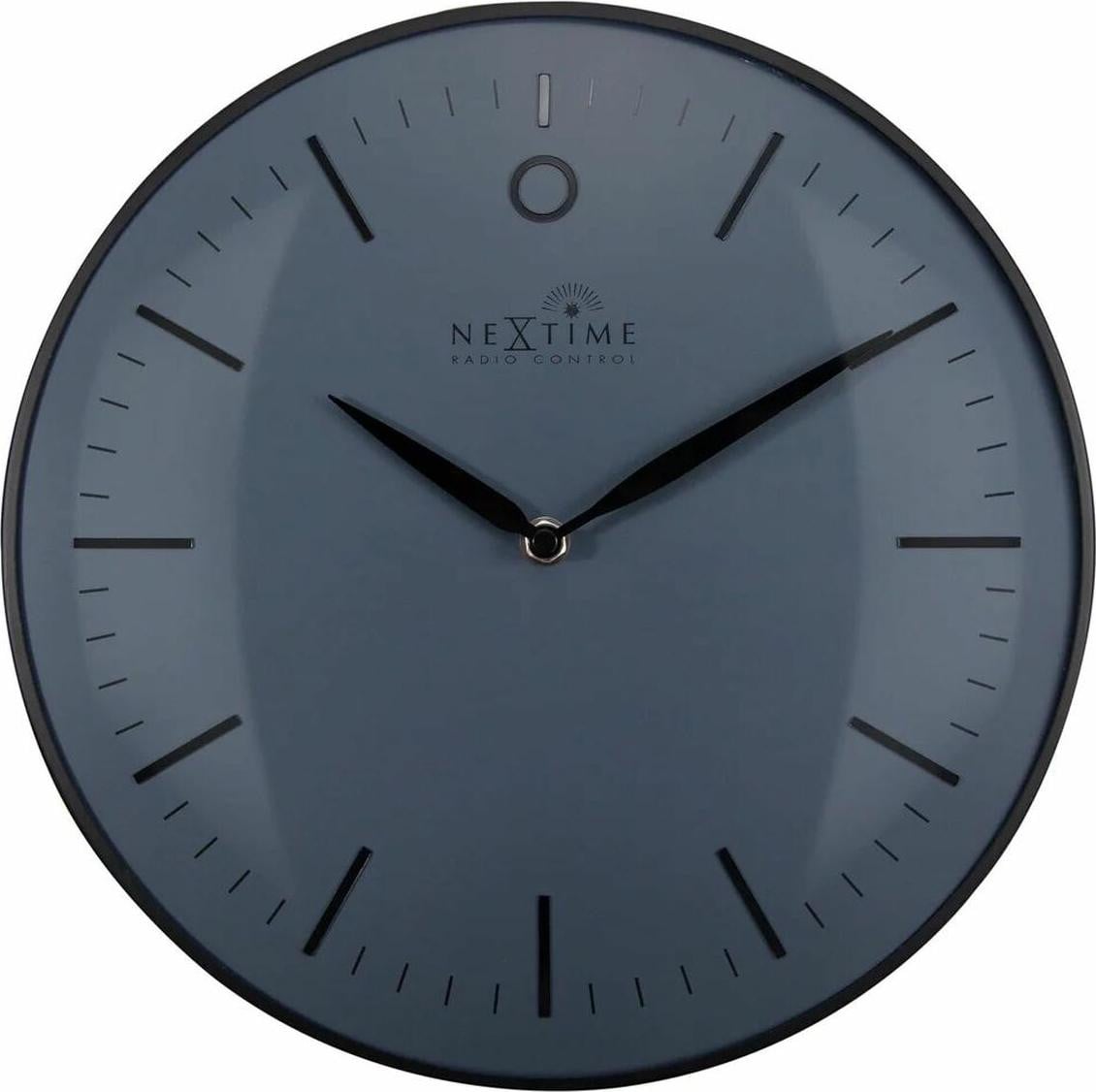 NeXtime Small Glamour Wandklok - Rond - Zwart - Metaal en Glas