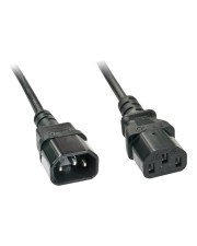 Lindy Spannungsversorgungs-Verlängerungskabel IEC 320 EN 60320 C13 bis C14 3 m Schwarz (30332)